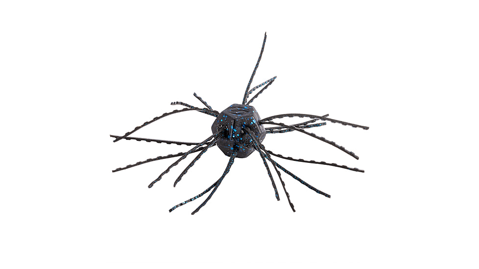 Strike King Tumbleweed Salted Softbait, 4 pack, 3in, Black/Blue, 12-36259