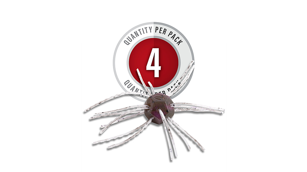 Strike King Tumbleweed Salted Softbait, 4 pack, 3in, Grape Whiskey, 12-36261