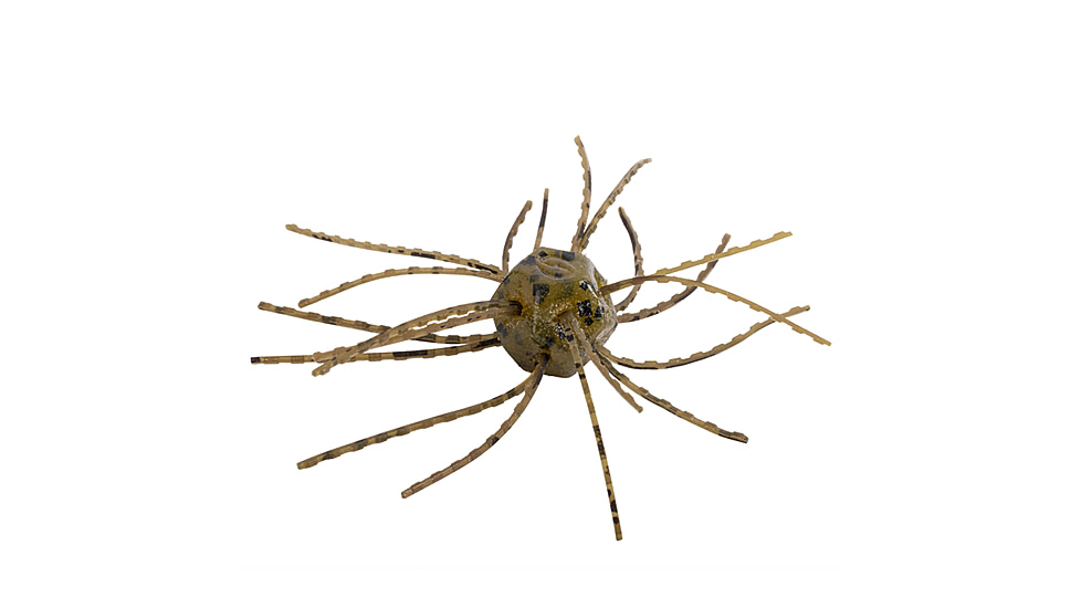 Strike King Tumbleweed Salted Softbait, 4 pack, 3in, Green Pumpkin, 12-36258