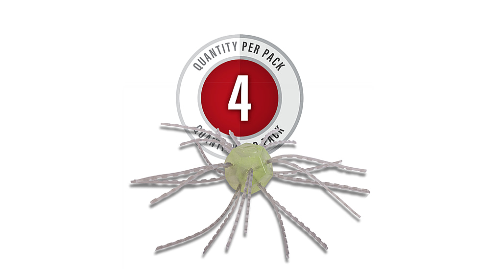 Strike King Tumbleweed Salted Softbait, 4 pack, 3in, Lemon Drop, 12-36264