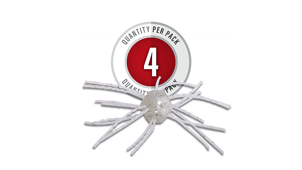 Strike King Tumbleweed Salted Softbait, 4 pack, 3in, Pearl Flash, 12-36255