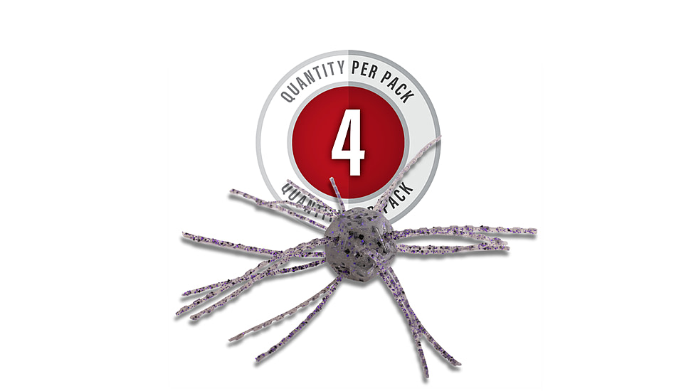 Strike King Tumbleweed Salted Softbait, 4 pack, 3in, Prism Smoke, 12-36263