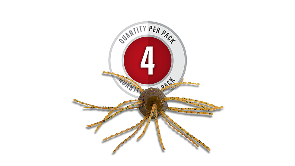 Strike King Tumbleweed Salted Softbait, 4 pack, 3in, Smallmouth Candy, 12-36257