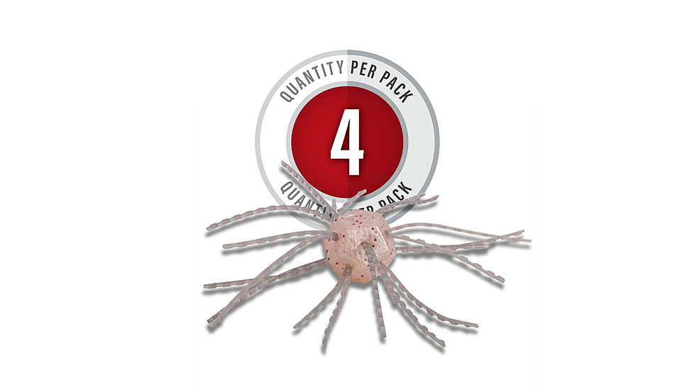 Strike King Tumbleweed Salted Softbait, 4 pack, 3in, White Sauce, 12-36254