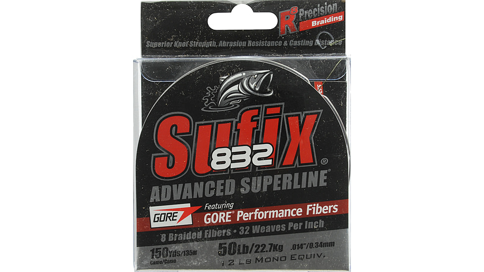 Sufix 832 Advanced Superline Camo 150 yds. - 50 lb. Test 078310