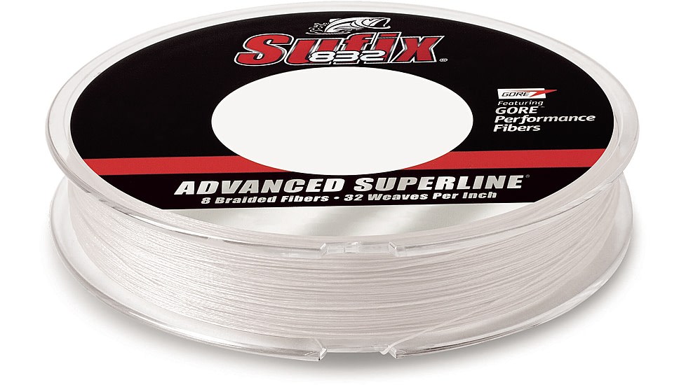 Sufix 832 Braid 10lb Line, Ghost, 300 Yds, 660-110GH