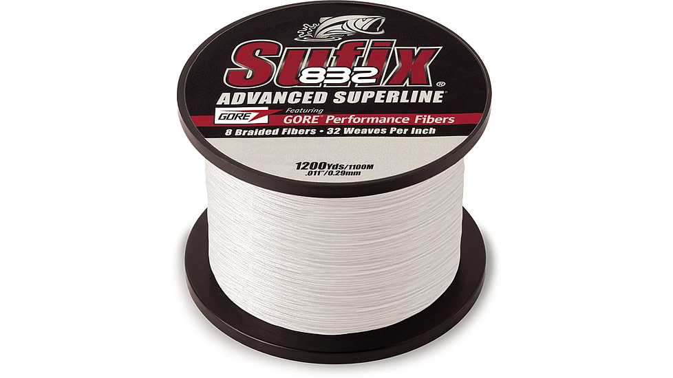 Sufix 832 Braid 20lb Line, Ghost, 1200 Yds, 660-320GH