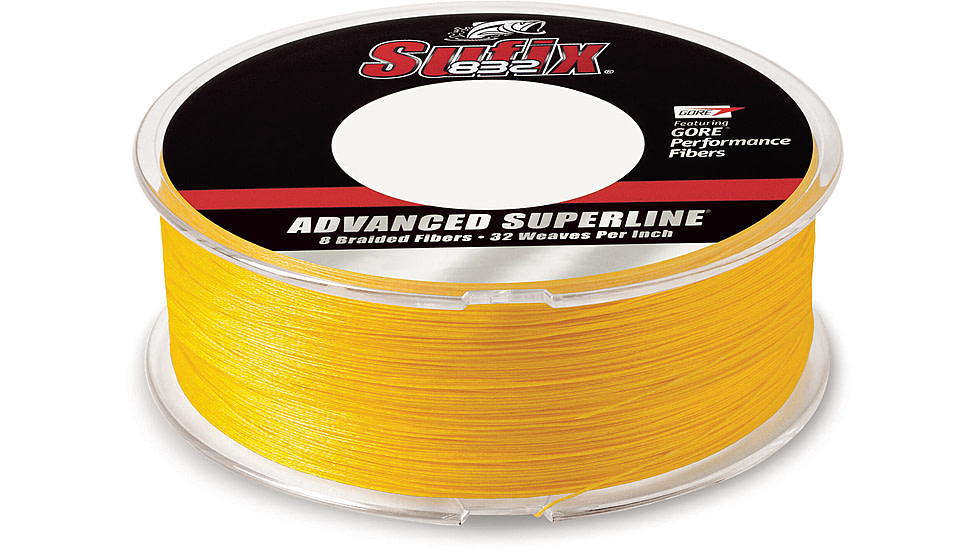 Sufix 832 Braid 40lb Line, Hi-Vis Yellow, 600 Yds, 660-240Y
