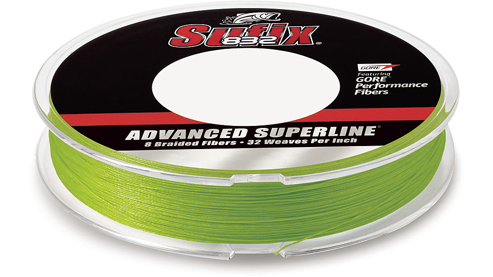 Sufix 832 Braid 50lb Line, Neon Lime, 300 Yds, 660-150L