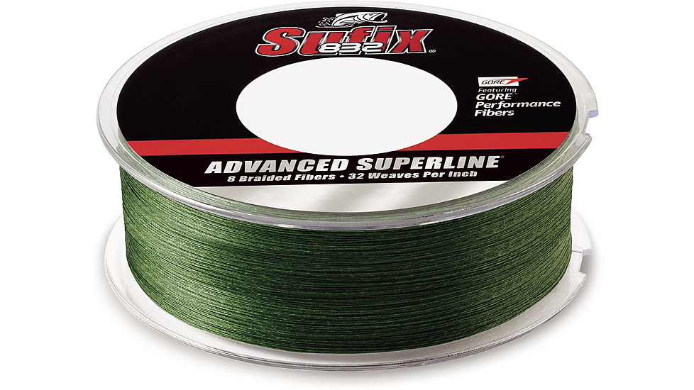 Sufix 832 Braid 65lb Line, Low-Vis Green, 600 Yds, 660-265G