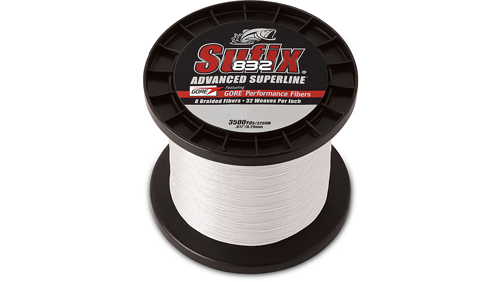 Sufix 832 Braid 6lb Line, Ghost, 3500 Yds, 660-406GH