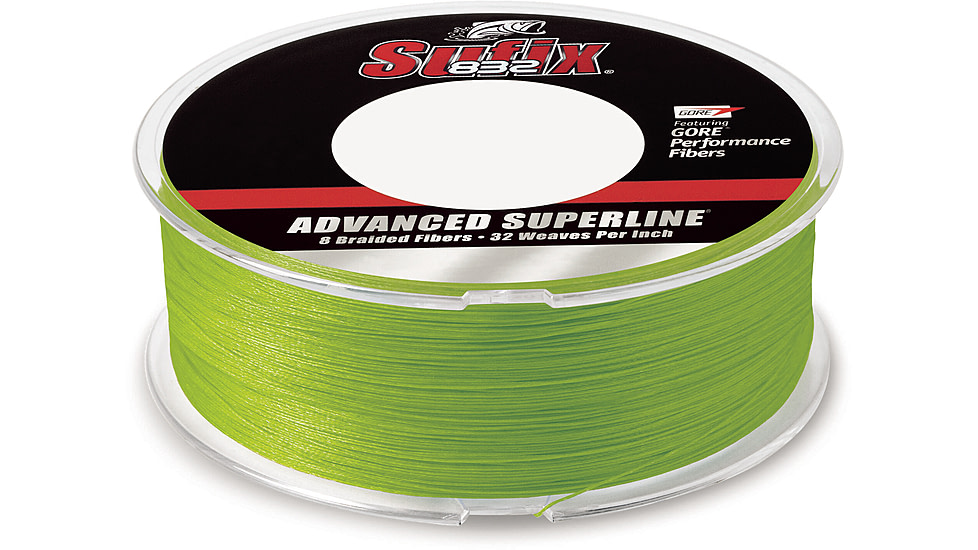 Sufix 832 Braid 6lb Line, Neon Lime, 600 Yds, 660-206L