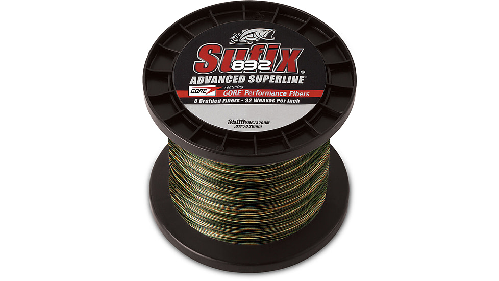 Sufix 832 Braid 8lb Line, Camo, 300 Yds, 660-108CA