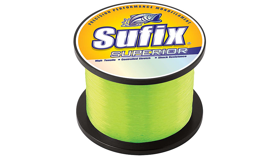 Sufix Superior Hi-Vis Yellow Monofilament - 40lb - 370 yds, 638-140