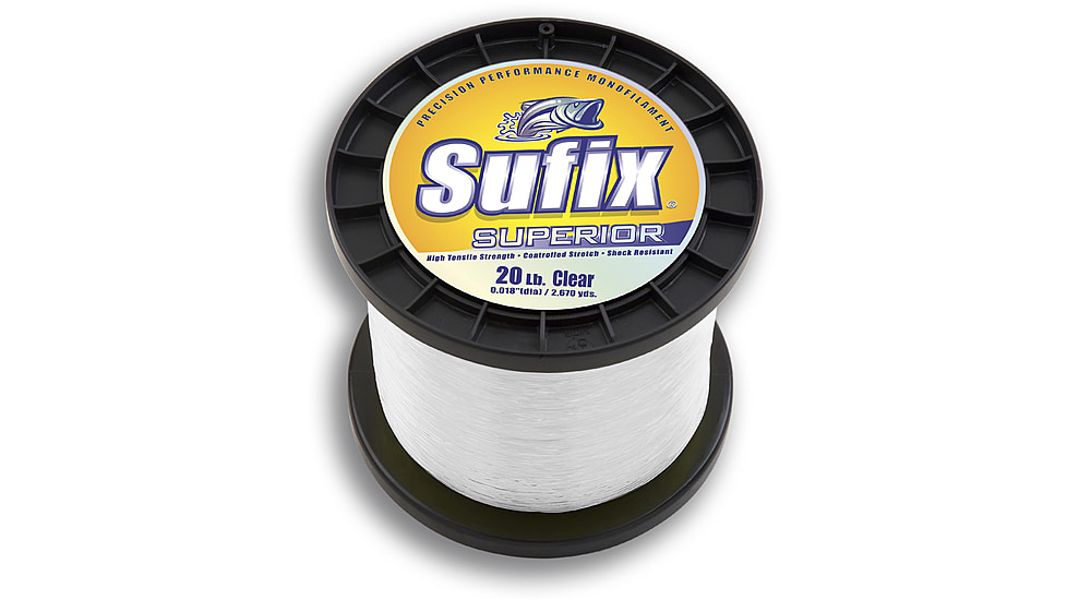 Sufix Superior Monofilament Line 130lb 820yd Clear 2.2lb Spool, 647-600