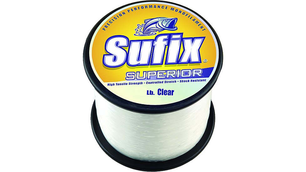 Sufix Superior Monofilament Line 20lb 5875yd Clear 2.2lb Spool, 647-520