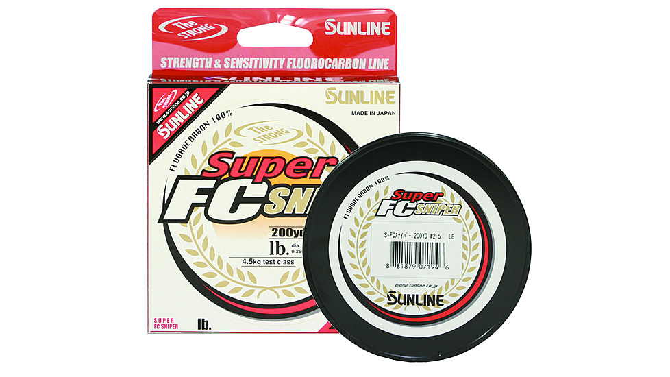 Sunline Super FC Sniper Fluorocarbon Line 16lb 165yd Natural Clear, 63038920