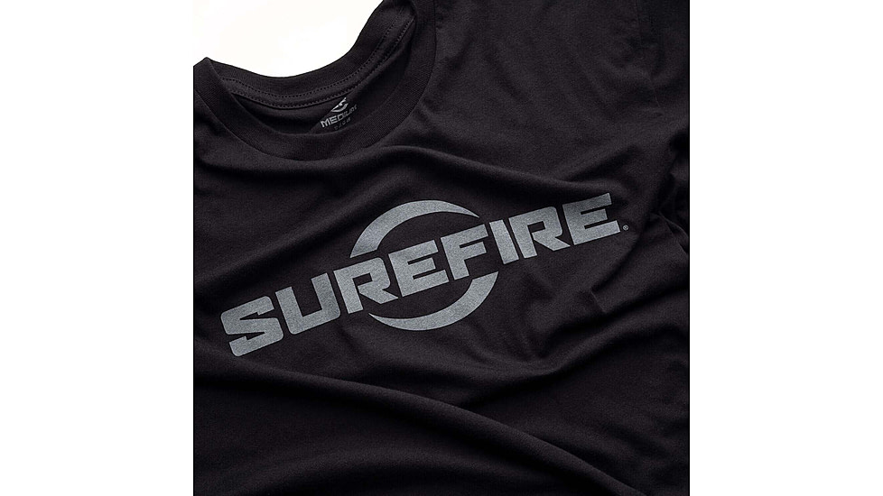 SureFire SF Logo T-Shirt - Mens, 100% Cotton, Black, Medium, SST-SFL-BK-M