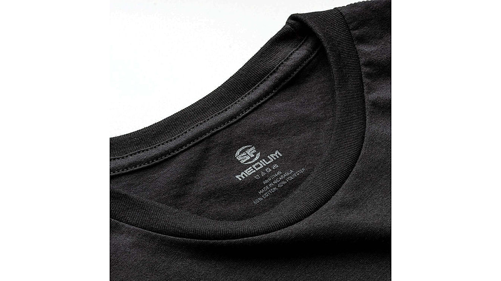 SureFire SF Logo T-Shirt - Mens, 100% Cotton, Black, Medium, SST-SFL-BK-M