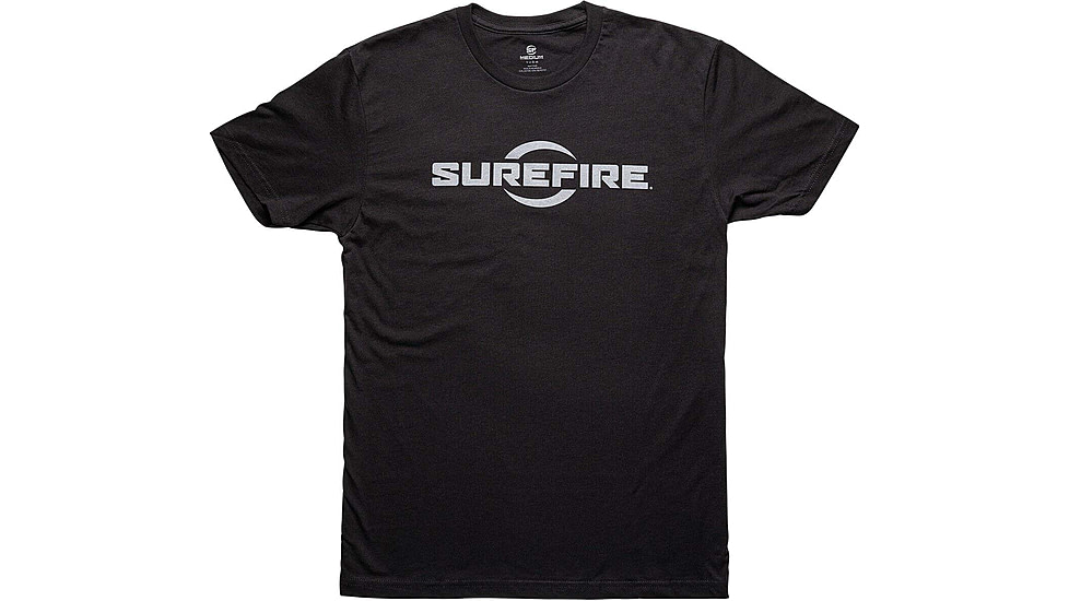 SureFire SF Logo T-Shirt - Mens, 100% Cotton, Black, Medium, SST-SFL-BK-M
