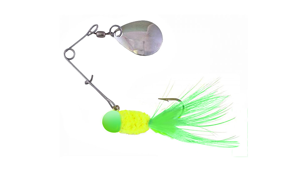 Team Crappie Spin Caller w/1 Spare Body, Chartreuse/Lime/Chartreuse, 1/16oz, SPD2-711