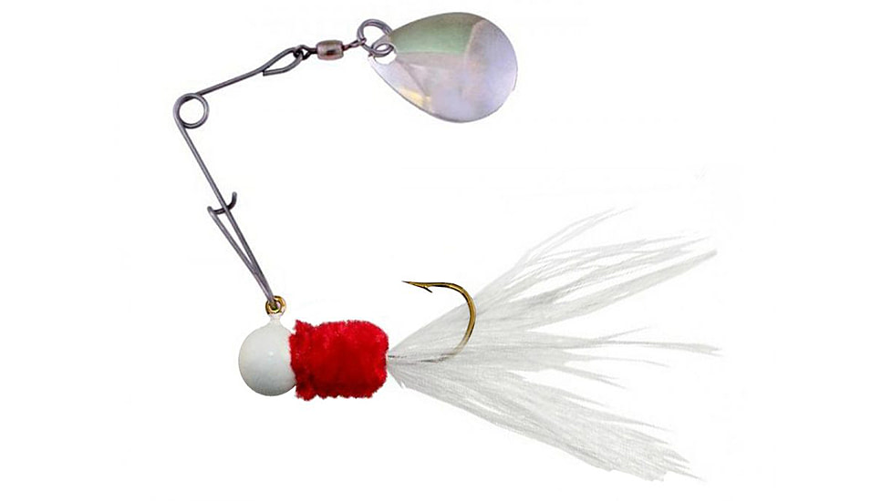 Team Crappie Spin Caller w/1 Spare Body, White/Red, 1/16oz, SPD2-765