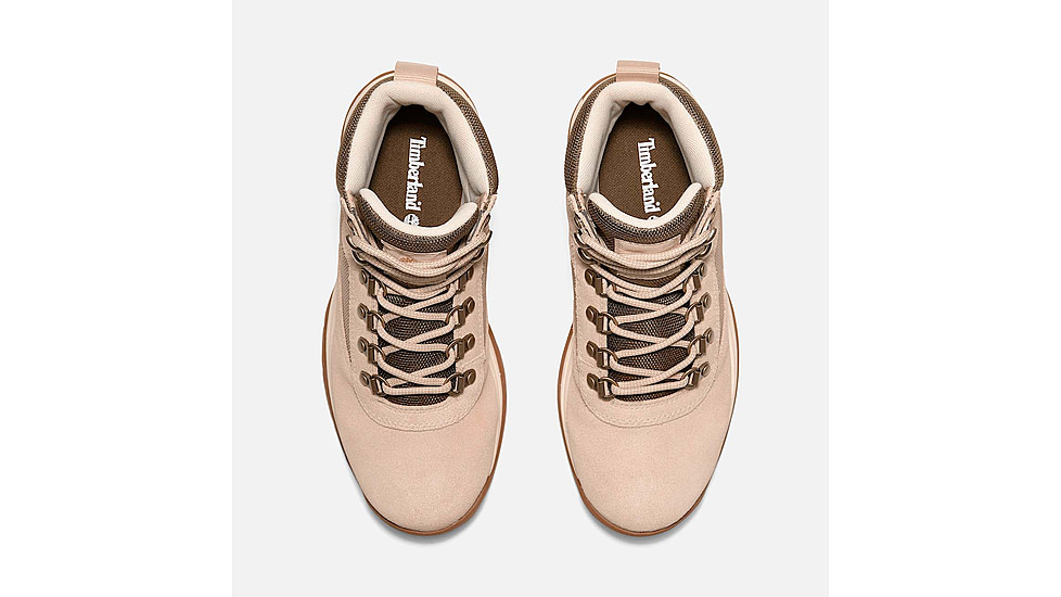 Timberland White Ledge Mid Lace-Up Waterproof Hiking Boot - Womens, Light Beige Suede, 8, Medium, TB0A2KNTER308000M