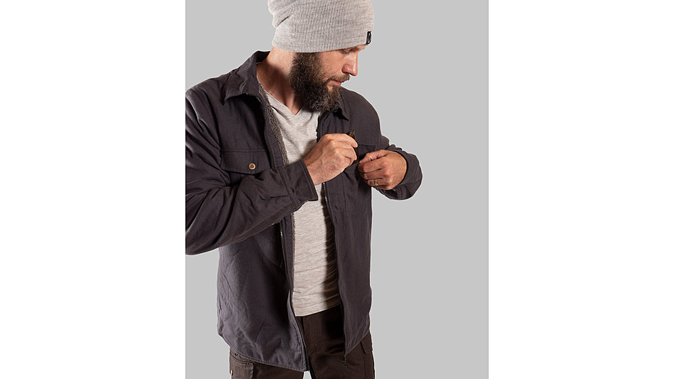 TOBE Outerwear Padre Overshirt - Mens, Gray, S, 310722-501-003