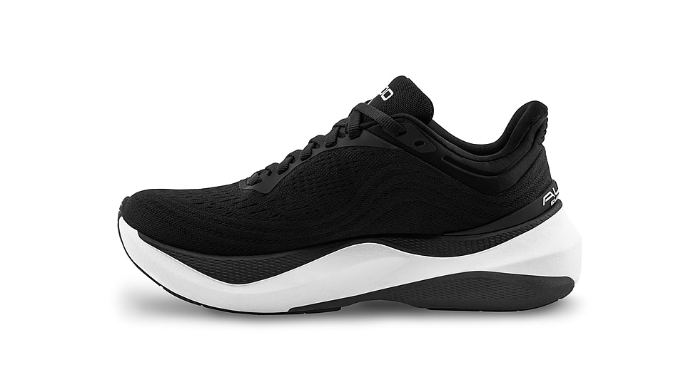 Topo Athletic Aura Max Cushion Stability Road Shoes - Women's, Black/White, 6.5 US/Wide, W080-065W-BLKWHT