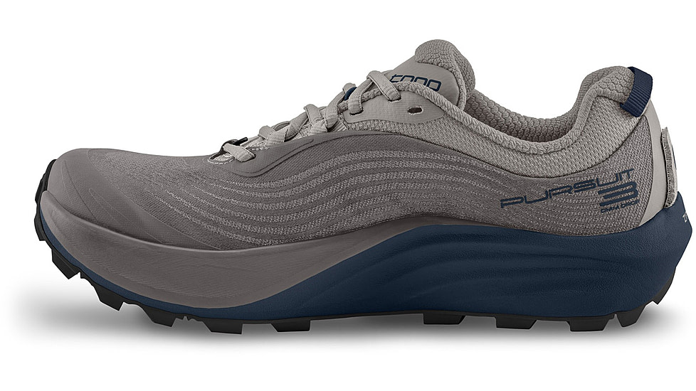 Topo Athletic Pursuit 3 Trailrunning Shoes - Men's, Grey / Navy, 8, M097-080-GRYNAV