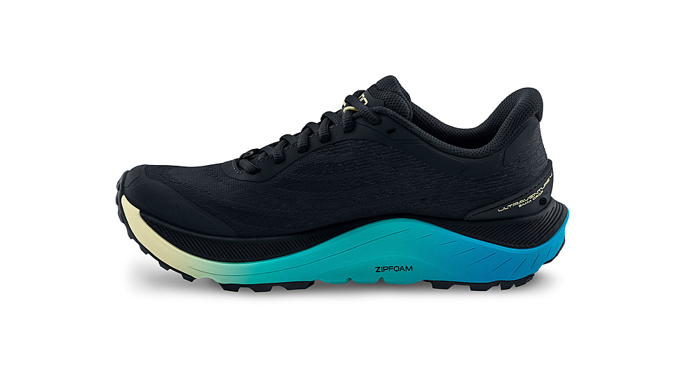Topo Athletic Ultraventure 4 High Cushion Trail Shoes - Womens, Black/Lime, 8.0 US/Wide, W081-080W-BLKLIM