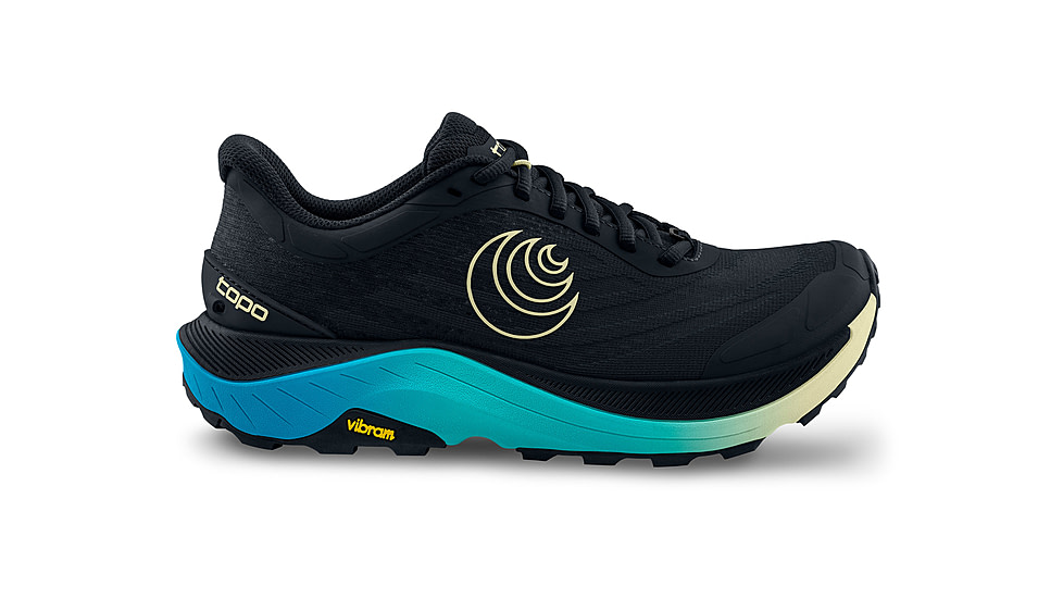 Topo Athletic Ultraventure 4 High Cushion Trail Shoes - Womens, Black/Lime, 8.0 US/Wide, W081-080W-BLKLIM