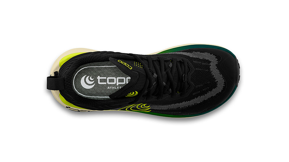 Topo Athletic Vista Trail Running Shoes - Mens, Black/Lime, 8.0 US/Wide, M088-080W-BLKLIM