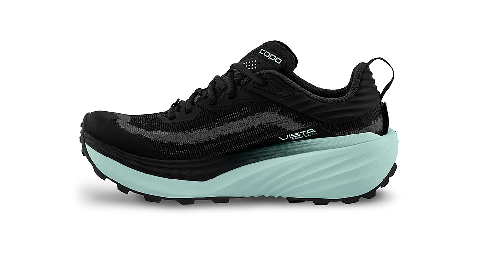 Topo Athletic Vista Trail Running Shoes - Womens, Black/Mint, 6.0 US, W088-060-BLKMNT