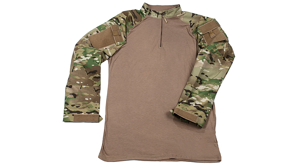 LENGTH=112-#####-Tru-Spec 1/4 Zip Tactical Response Combat Shirt 50/50 Nylon/Cotton Rip-Stop, MultiCam/Coyote, Large Long 2541025
