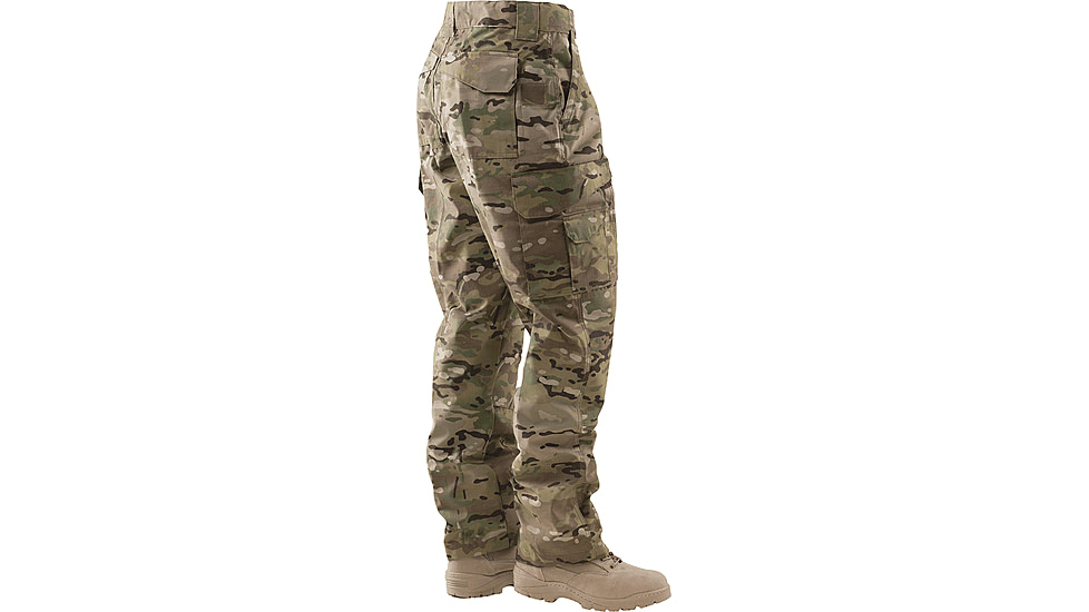 TRU-SPEC 24-7 Series Tactical Teflon Pants - Mens, PolyCotton Ripstop, MultiCam, Waist 30 in, Inseam 34 in, 1067023