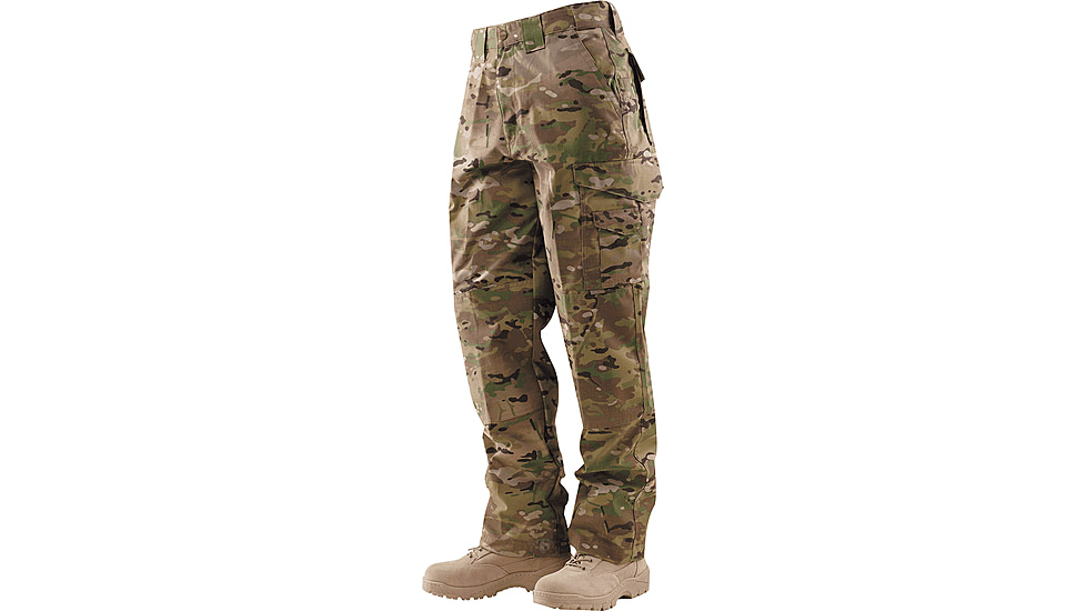 TRU-SPEC 24-7 Series Tactical Teflon Pants - Mens, PolyCotton Ripstop, MultiCam, Waist 30 in, Inseam 34 in, 1067023