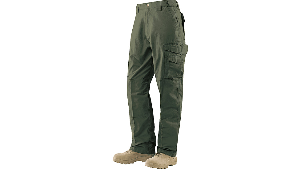 TRU-SPEC 24-7 Series Tactical Teflon Pants - Mens, PolyCotton Ripstop, Ranger Green, Waist 28 in, Inseam 34 in, 1042022