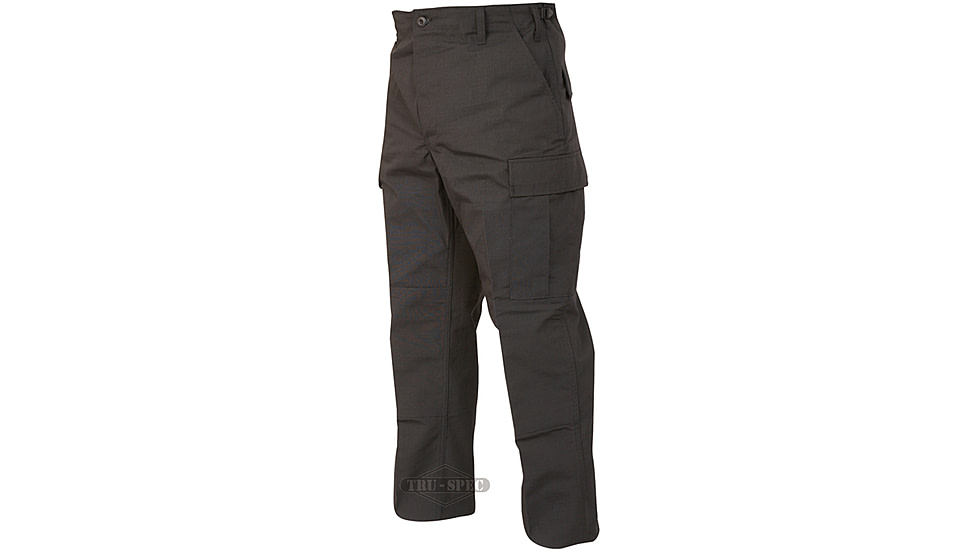 TRU-SPEC BDU 65/36 Poly/Co Rip Pants - Men's, Black, Medium, Regular, 1324004