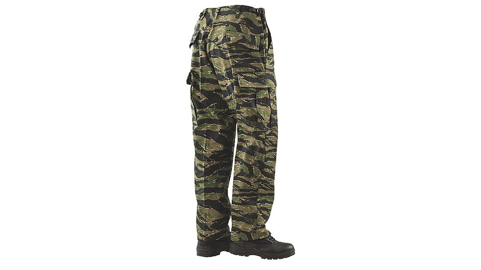 TRU-SPEC BDU Pants, Cotton Ripstop - Men's, Original Vietnam Tiger Stripe, Waist Small, Long, 1593023