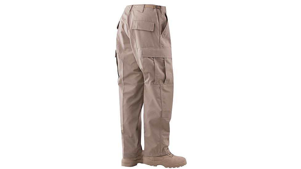 TRU-SPEC BDU Pants, Cotton Ripstop - Men's, Khaki, Waist 36-38 in, Long, 1541025