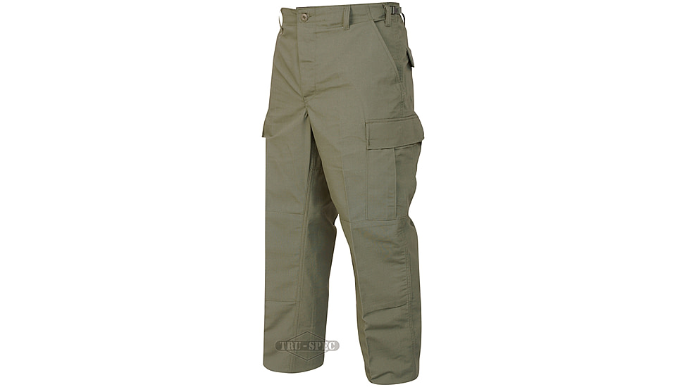 TRU-SPEC BDU 65/36 Poly/Co Rip Pants - Men's, Olive Drab, Small, Regular, 1318003