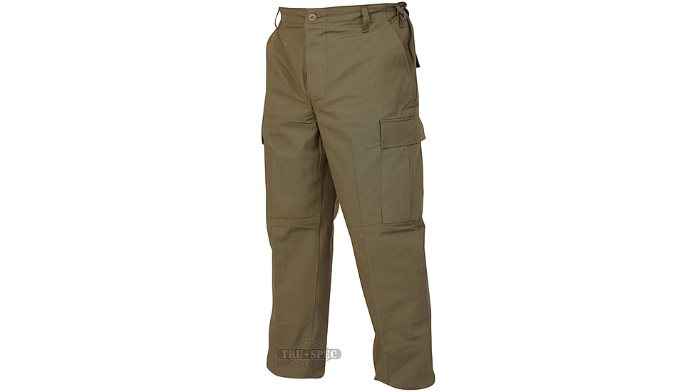 TRU-SPEC BDU Pants, Cotton Ripstop - Men's, Olive Drab, Waist 36-38 in, Regular, 1559005