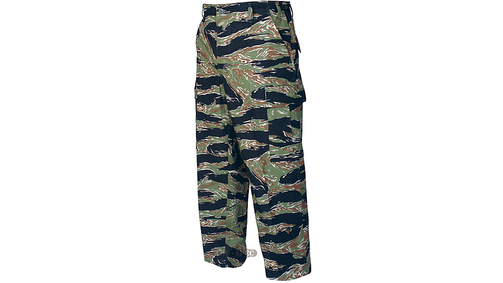 TRU-SPEC BDU Pants, Cotton Ripstop - Men's, Original Vietnam Tiger Stripe, Waist Small, Long, 1593023