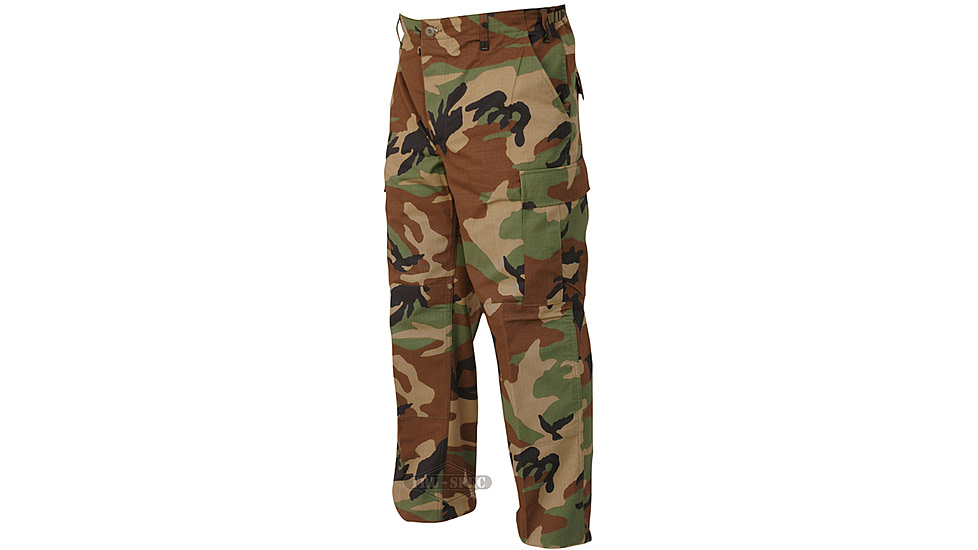 TRU-SPEC BDU Cotton/Nylon Ripstop Pants - Men's, Woodland Camo, Extra Small, Short, 1276042