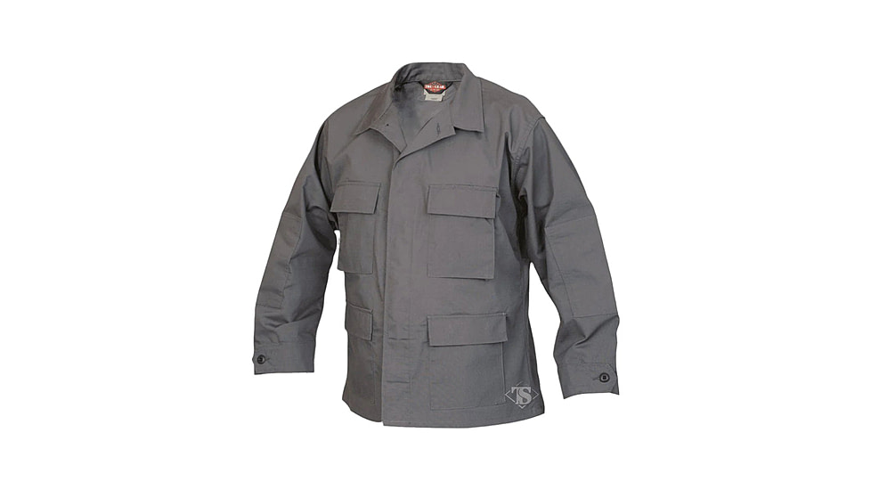 TRU-SPEC Classic BDU Coat 65/35 Rip Stop Jacket - Mens, Charcoal, LL, 1306025
