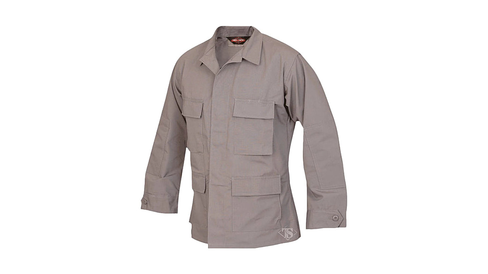 TRU-SPEC Classic BDU Coat 65/35 Rip Stop Jacket - Mens, Grey, XSR, 1301002
