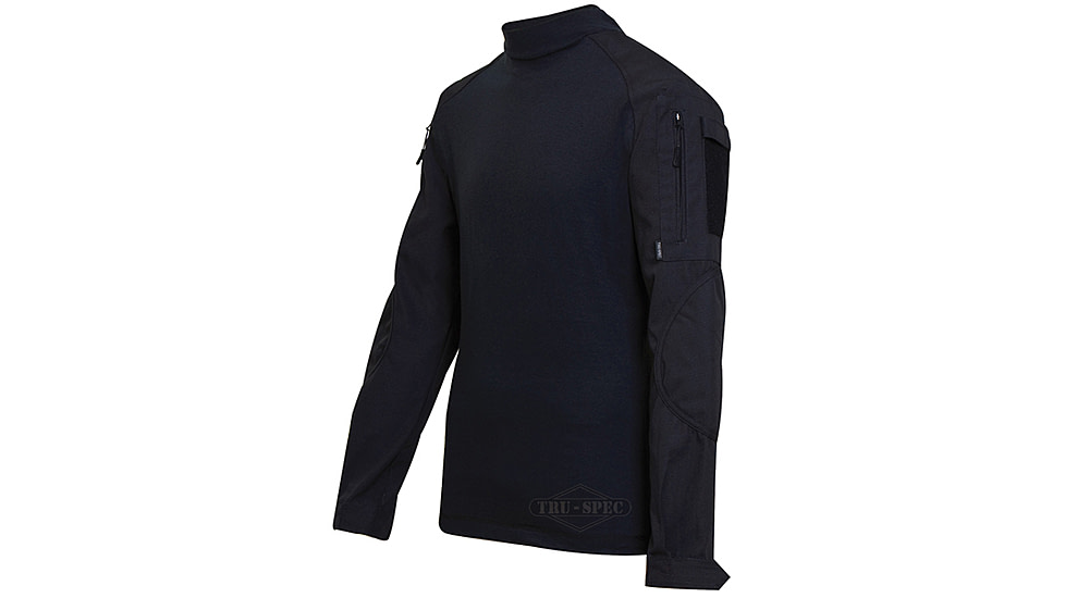 Tru-Spec Combat Tru Shirt Black P/C Rip Stop, Xsr 2552002