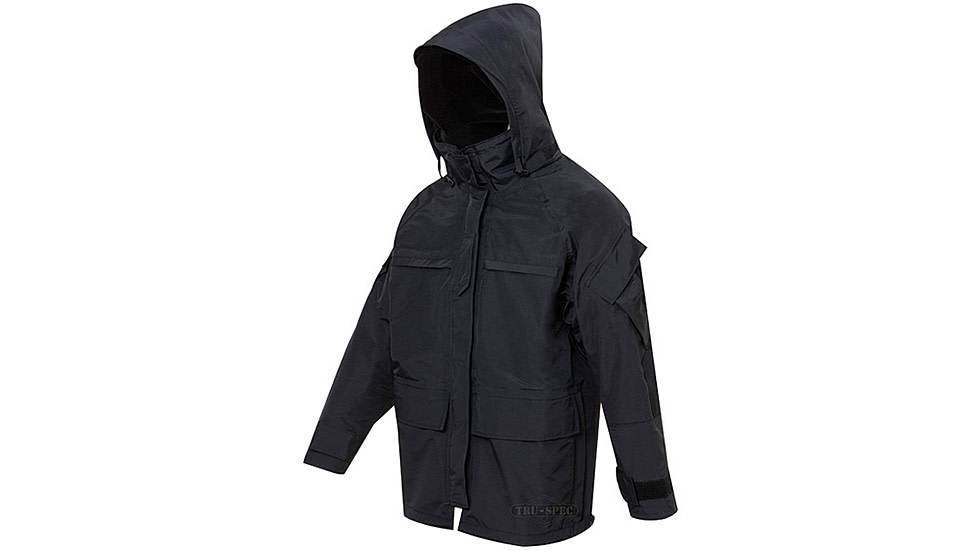Tru-Spec Parka, Black H2O Proof LE, Large Long 2037025