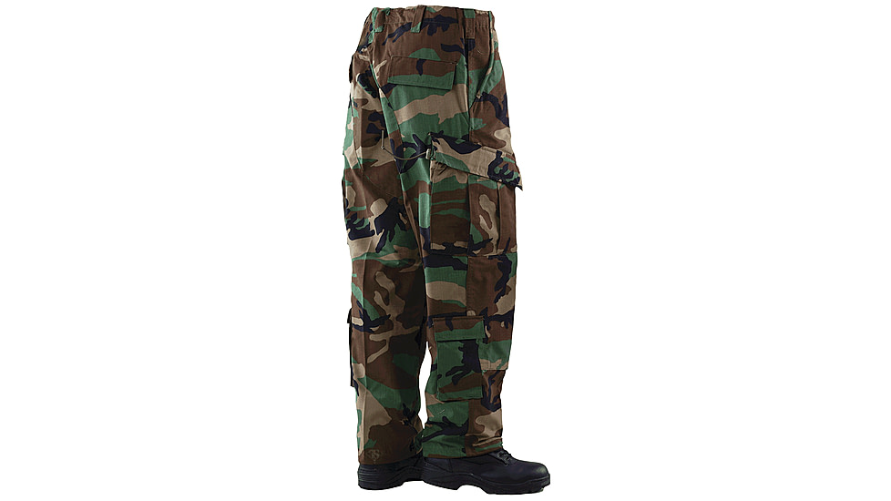 Tru-Spec Tactical Response Pants, NYCO Rip, Woodland, Small, Long 1275023